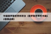 中国俄罗斯世界杯积分（俄罗斯世界杯中国12强赛战绩）