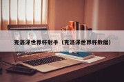 克洛泽世界杯射手（克洛泽世界杯数据）